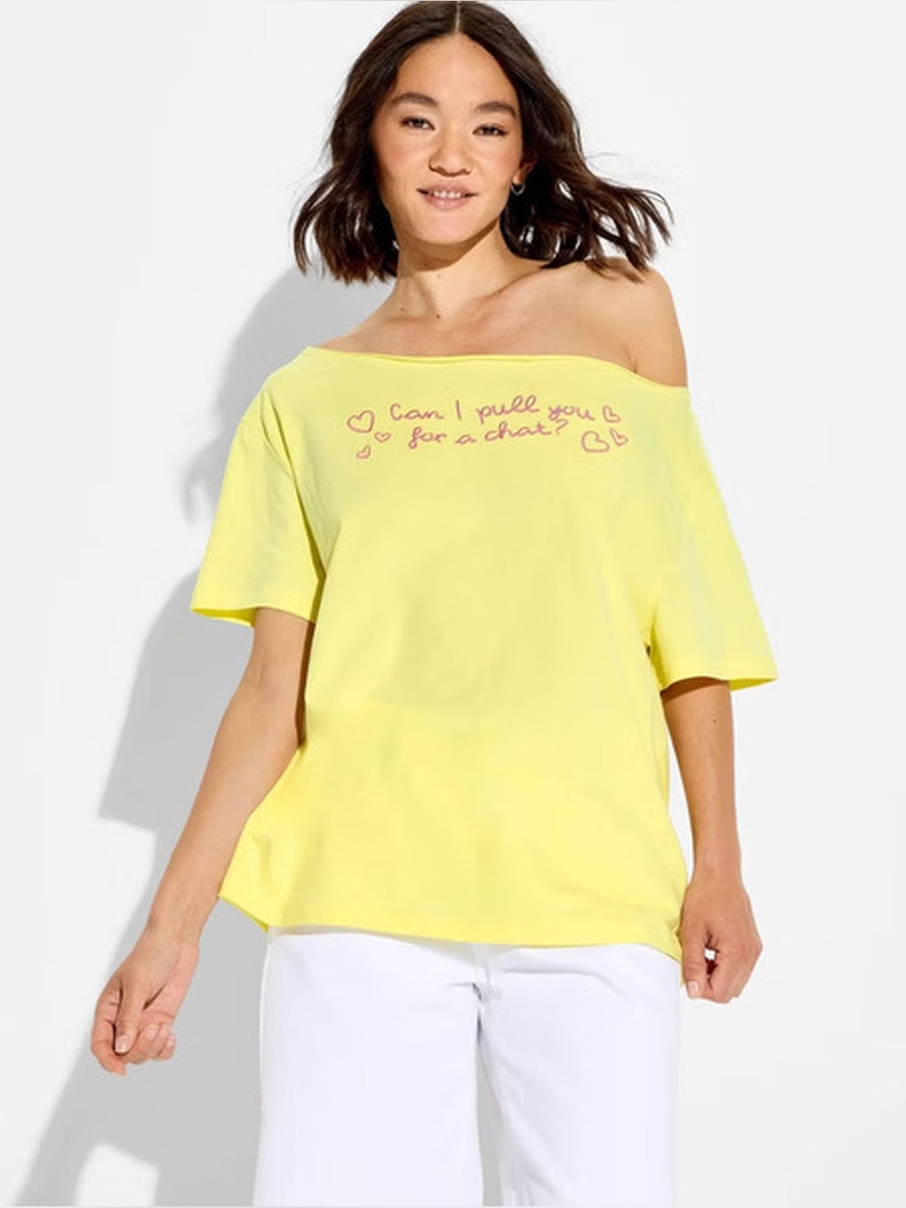 Women's Love Island Short Sleeve Graphic T-Shirt - Yellow XXS